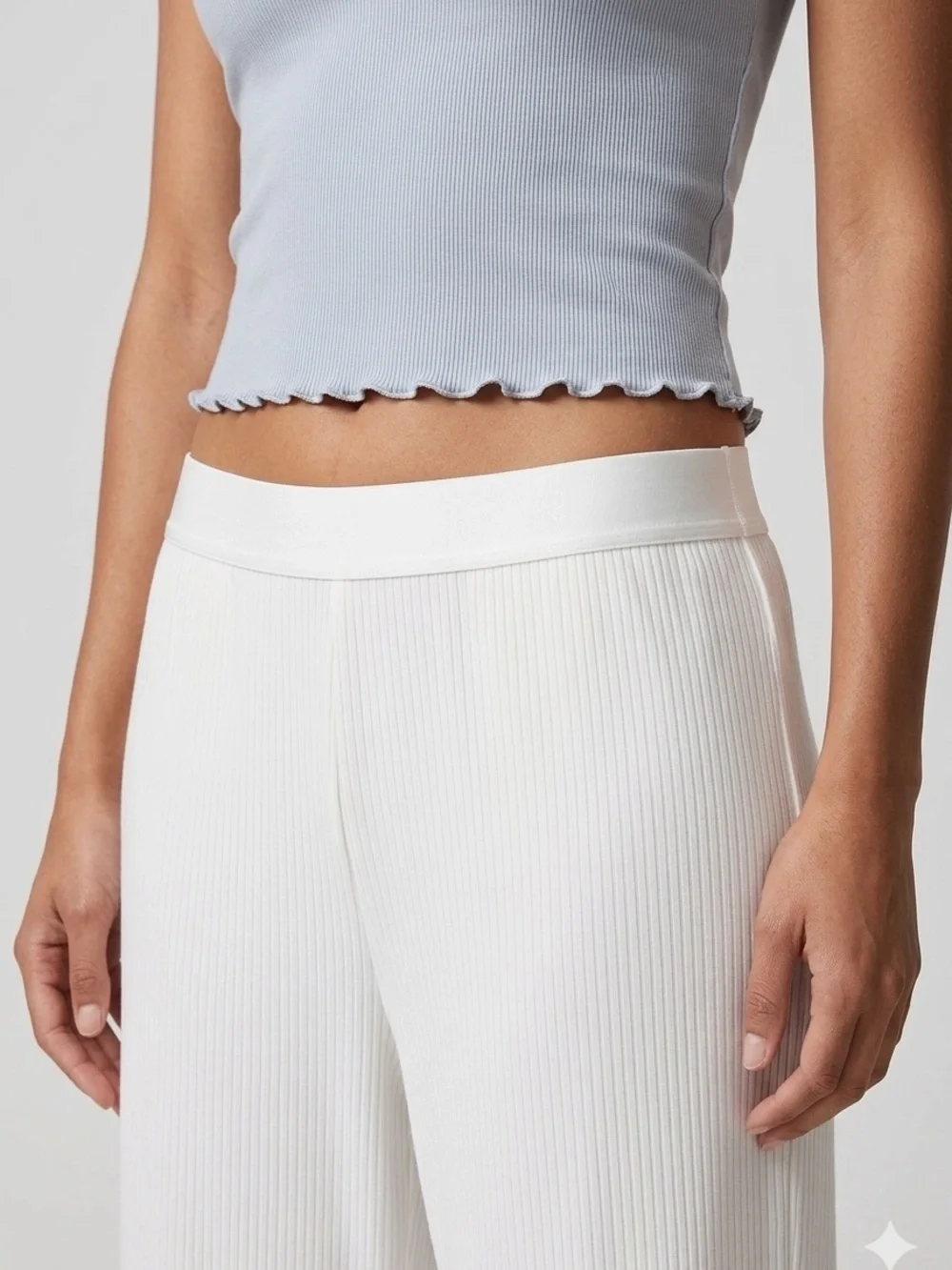 SKIMS Soft Ribbed Flowy Sleep Pants Color Way Marble Size Medium NEW - Picture 3 of 6